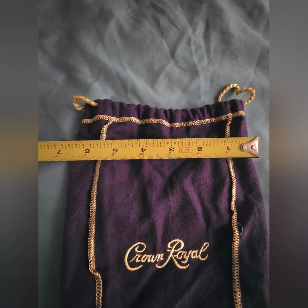 Crown Royal Blue Velvet Bag, With Gold Drawstrings
